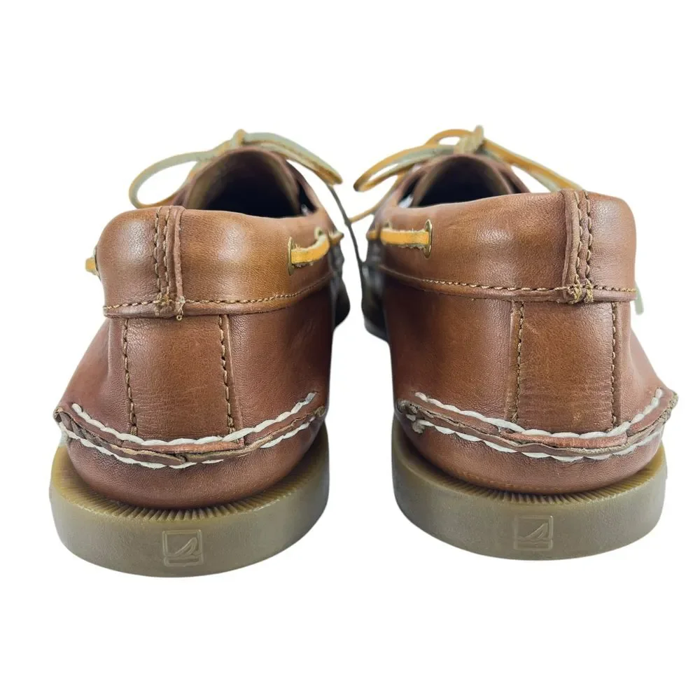 Sperry Top-Sider Men 11M Tan‎ Leather Slip-On Boat Shoes Loafers